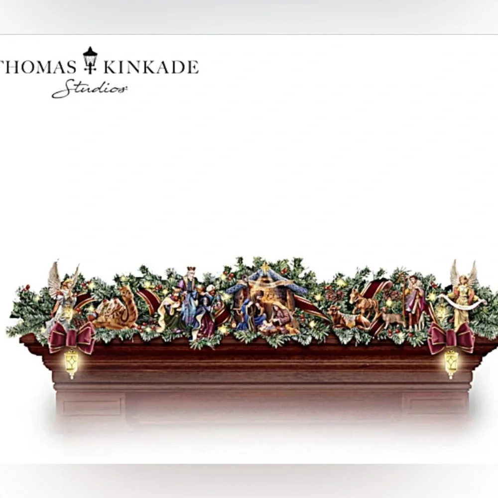 The illuminated nativity garland with certificate of authenticity